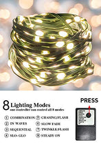 Load image into Gallery viewer, Vanthylit 150 LED Fairy String Lights with Green Wire Twinkle Warm White Christmas Light Decorations for Indoor and Outdoor Decoration