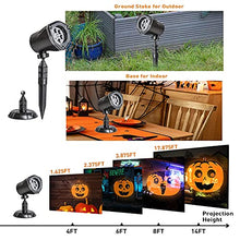 Load image into Gallery viewer, Eambrite Pumpkin Projector Halloween Projector Lights Outdoor Decorations Mains Powered Waterproof for Window Patio Garden and Haunted House Decor