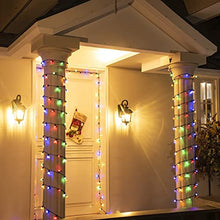 Load image into Gallery viewer, DELICHTER LED Lichterkette, 100 Bunte Runde Weihnachtslichterkette mit 8 Modi,Strombetrieb für innen, außen,Party, Fest, Weihnachten,Tannenbaum
