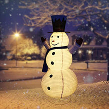 Load image into Gallery viewer, Vanthylit Pre-lit Collapible Christmas Snowman Lights 6FT 120LT Warm White with Twinkle Lights, Foldable/Pop Up Decorations Snowman for Xmas Indoor Outdoor Decor