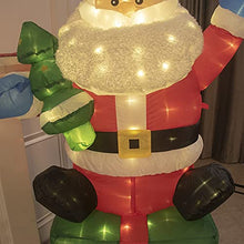 Load image into Gallery viewer, EAMBRITE 5.5FT Light up Inflatable Christmas Santa Claus Mains Powered Blow up Yard Decorations Waterproof for Front Door Garden Lawn Party Décor