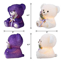 Load image into Gallery viewer, Vanthylit Set of 2 Lovely Bear Electronic Candle Handmade with Real Wax Flameless Candle with Timer Animal-Shaped Table Lamp for Gift to Lover Mother's Day Decor
