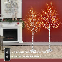 Load image into Gallery viewer, PEIDUO Christmas Birch Tree Combo Kit, 5 Feet and 6 Feet, Pack of 2,Perfect for Indoor Outdoor Decor Garden Wedding Party Bedroom Decoration 5FT 6FT Branch Tree