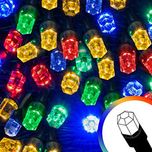Load image into Gallery viewer, DELICHTER 200 LEDs Lichterkette Bunt Beleuchtung mit heller Lichter,8 Modi, Strombetrieb für innen, außen,Party, Fest, Weihnachten,Tannenbaum