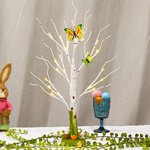 Load image into Gallery viewer, Vanthylit Easter Tree with Timer Battery Operated, Light up Indoor Spring Decorations, Centerpiece Table Decorations for Home Décor, White Easter Tree Gifts for Kids (2FT, Warm White)