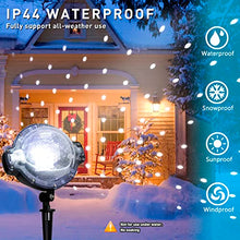 Load image into Gallery viewer, EAMBRITE Multi Activated Party Lights with Remote and Base for Show Club Pub Disco Multi Function Rotating Falling Snow Projector for Xmas Moving Points Landscape Lights for Home Yard Garden