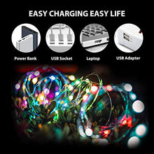 Load image into Gallery viewer, Vanthylit USB Color-Changing Fairy Lights, LED RGB Twinkle Lights with Timer, Multicolor Fairy String Lights for Bedroom