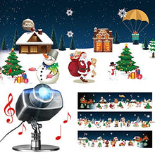 Load image into Gallery viewer, EAMBRITE Christmas Animated Projector Lights with Music Playback Snowman Snowflake Projector Light Decoration for Outdoor Wedding Xmas Holiday Party Decorations