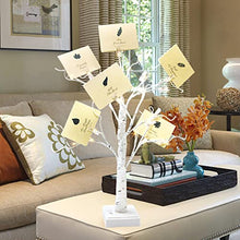 Load image into Gallery viewer, Vanthylit Money Tree Gift Holder, Lighted Tabletop Birch Tree with 12 Clips and 6 Greeting Cards, Photo Decorations for Birthday Wedding Christmas Graduation Gifts(2FT 24 LED Warm White)