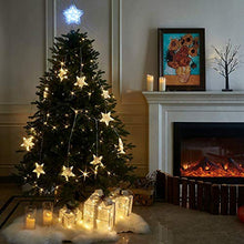 Load image into Gallery viewer, EAMBRITE Double-Layer Star Treetop with Flashing LEDs Christmas Tree Topper Star Lights (27 cm/Cool White)