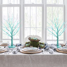 Load image into Gallery viewer, EAMBRITE Blue Easter Tree with Lights Easter Table Decorations Light up Hanukkah Tree Small Twig Tree Battery Operated with Timer for Home Party Spring Decor (2ft/60cm)