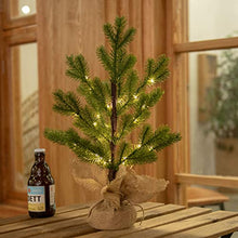 Load image into Gallery viewer, Vanthylit Spring Decor, 1.5FT Pine Tree with 36 Warm White Fairy Lights Tabletop Tree, Small Pre-lit Pine Tree for Home Decorations