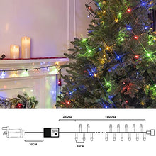 Load image into Gallery viewer, Eambrite Christmas Lights 200 LED 20m/66ft Fairy Lights Mains Powered, Indoor Outdoor Christmas Tree Lights, Outside Lights for Xmas/Home/Party/Christmas Decorations Multicoloured-Green Cable