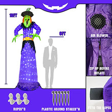 Load image into Gallery viewer, Vanthylit 10FT Halloween Inflatable Witch Outdoor Decoration Light with 220LT Build-in Cool White LED Lights, Blow Up Witch for Halloween Decorations Outdoor Yard Garden Lawn