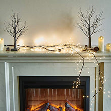 Load image into Gallery viewer, Eambrite Battery-Operated Snowy Twig Tree Lights with 24 Warm White LEDs Tabletop Christmas Tree Decor for Indoor use (60cm/2ft)