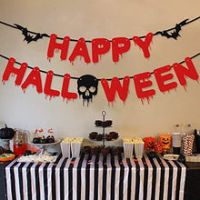 Load image into Gallery viewer, DELICHTER Halloween Deko Party Kinder Girlande, Happy Halloween Banner Set Dekoration, Halloween Girlande für Halloween Party Indoor Wohnung