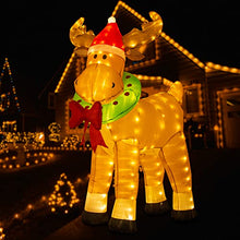 Load image into Gallery viewer, Eambrite 6FT Light up Inflatable Reindeer Christmas decorations Outdoor Mains Powered Blow up Reindeer Yard Decorations Waterproof for Front Door Garden Lawn Party