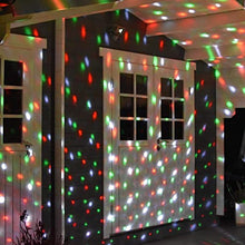 Load image into Gallery viewer, EAMBRITE Multicolour Party Lights Rotating Falling Snow Projector Moving Points Landscape Lights with Remote Control and Timer for Christmas Wedding Party Show and Club Pub