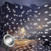 Load image into Gallery viewer, EAMBRITE Christmas Snowflake Projector with Remote Control Outdoor Snow Falling Projection Lights for Xmas Home Yard Garden Party