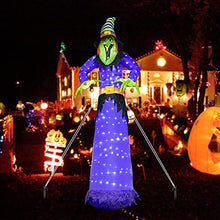 Load image into Gallery viewer, Eambrite Halloween inflatables Decorations 10FT Inflatable Witch Outdoor Lights Mains Powered Blow up Yard Decorations Waterproof for Front Door Garden Lawn Party Décor