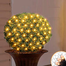 Load image into Gallery viewer, EAMBRITE Christmas Lights 60LT Bush Net Lights Diamond Shape LEDs 8 Modes Timer Waterproof Battery Powered for Yard Bushes Indoor Outdoor Decorations (Warm White)