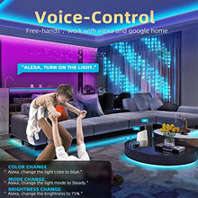 Load image into Gallery viewer, EAMBRITE Fairy Curtain Lights Color Changing, 400 LED RGB Window Curtain Lights, 6.6 FT × 6.6 FT Hanging Lights Curtain Rainbow Smart