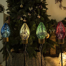 Load image into Gallery viewer, PEIDUO 4PK Christmas Bulb Pathway Lights with 40 LED Bulbs Decoration for Holiday Christmas Stake Lights on Outdoor Patio Yards Driveways Pathways