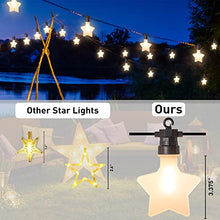 Load image into Gallery viewer, EAMBRITE Star String Lights Outdoor, Waterproof Hanging Star Lights Connectable, 32 FT 10 Stars LED Twinkle Lights for Indoor, Outdoor, Bedroom, Easter, Christmas, Ramadan, Patio, Garden Decorations