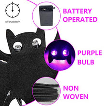 Load image into Gallery viewer, EAMBRITE 2PK Halloween String Lights,30 LED Black Cat Bat Banners Lights,Battery Operated Halloween Decorations Indoor