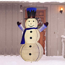 Load image into Gallery viewer, EAMBRITE 6FT LED Collapsible Snowman with 120 Lights Outdoor Lighted Christmas Snowman Plug in for Christmas Yard Indoors Outdoors Decoration