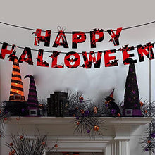 Load image into Gallery viewer, Vanthylit Halloween Banner Happy Halloween Bunting Horror Halloween Decorations for Home Yard Office Party Favor Decor Supplies