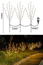 Load image into Gallery viewer, EAMBRITE Lighted Fluffy Willow Branches 33IN 90LT Brown Branch Lights with Pip Rice Berry Plug in for Holiday Party Wedding Home Decoration Indoor Outdoor Use (Vase Excluded)
