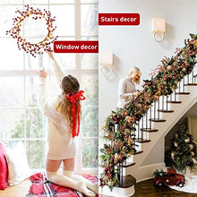 Load image into Gallery viewer, EAMBRITE Lighted Artificial Vine Red Berry Holiday Garland 6FT 88 LED Christmas Garland with Timer Battery Operated for Indoor Outdoor Use