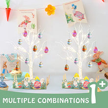 Load image into Gallery viewer, PEIDUO Easter Decorations for The Home, 2FT 24LT Easter Egg Tree Lighted with Battery Powered and Timer, Lighted Easter Tree Decor