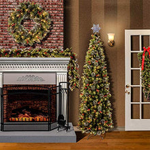 Load image into Gallery viewer, EAMBRITE 10" Hollow Snowflake Christmas Tree Topper with 6 Blue Lights and 12 Cool White Lights for Xmas Tree Decor