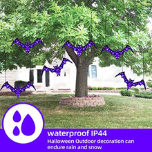 Load image into Gallery viewer, EAMBRITE Halloween Window Lights 4FT Giant Bat Light with 30 Purple Lights Waterproof Window Silhouette Light Decoration for Wall Window Porch Yard Fireplace Outdoor Halloween Decor