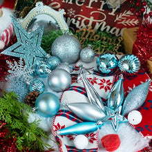 Load image into Gallery viewer, PEIDUO Christmas Ball Ornaments for Christmas Trees, 119 CT Shatterproof Christmas Tree Decorations, Silver Christmas Ornaments Set for Xmas, Holiday, Wreath and Party Decorations
