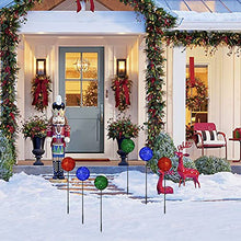 Load image into Gallery viewer, EAMBEITE 3PK Christmas Ball Pathway Lights with 45 LED Bulbs Decoration for Holiday Christmas Stake Lights on Outdoor Patio Yards Driveways Pathways (Red/Green/Blue)