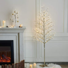 Load image into Gallery viewer, EAMBRITE White Birch Tree 2FT 24LT Christmas Tree Light with Christmas Ball Ornament Centerpiece Decor for Home Wedding Party Holiday