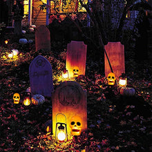 Load image into Gallery viewer, EAMBRITE 4PK 20LT Halloween Skull Pathway Lights End-connectable Skull Stake Lights Waterproof for Halloween Decorations Outdoor Yard Garden Party