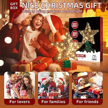 Load image into Gallery viewer, EAMBRITE 13.375” 40LT Christmas Rattan Tree Topper, Indoor Rustic Natural Star Treetop