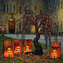 Load image into Gallery viewer, EAMBRITE 4PK 20LT Halloween Skull Pathway Lights End-connectable Skull Stake Lights Waterproof for Halloween Decorations Outdoor Yard Garden Party