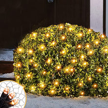 Load image into Gallery viewer, EAMBRITE Christmas Lights 128LT Bush Net Lights Diamond Shape LEDs 8 Modes Timer Waterproof Battery Powered for Yard Bushes Indoor Outdoor Decorations (Warm White)