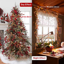 Load image into Gallery viewer, EAMBRITE Lighted Artificial Vine Red Berry Holiday Garland 6FT 88 LED Christmas Garland with Timer Battery Operated for Indoor Outdoor Use