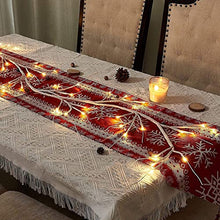 Load image into Gallery viewer, EAMBRITE Christmas Decorations 1.8m White Garland with 48 Warm White Lights Waterproof Pre-Lit Vine Twig Plug in for Indoor Outdoor Home Garden Party Decoration