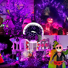 Load image into Gallery viewer, EAMBRITE Halloween Decorations 200 LED Halloween String Lights with Spooky Music Motion Sensor Controller Twinkle Waterproof Purple Lights Plug in for Indoor Outdoor Tree Party Yard Christmas Decor