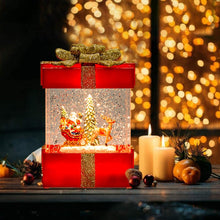 Load image into Gallery viewer, PEIDUO Christmas Snow Globe Lighted Lantern with Music Boxes Animated ,Santa Claus Glittering Lantern Lamp Lantern for Christmas Home Decoration, Holidays Home Tabletop Decor, 3 AA Battery or USB