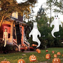 Load image into Gallery viewer, Vanthylit Halloween Hanging Ghost Decoration 43'' Windsock Flag, Halloween Outdoor Decoration for Yard Lawn Porch Pathway Trees (2 Pieces)