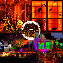 Load image into Gallery viewer, EAMBRITE Halloween Decorations 200 LED Halloween String Lights with Spooky Music Motion Sensor Controller Twinkle Waterproof Orange String Lights Plug in for Indoor Outdoor Tree Party Yard Christmas