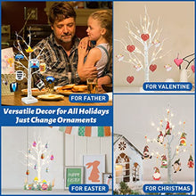 Load image into Gallery viewer, PEIDUO Fathers Day Table Decorations, Happy Fathers Day Decorations for Home with 10 Hanging Ornaments, Battery Powered Fathers Day Centerpiece Decorations with Timer (2FT 24LT Warm White)